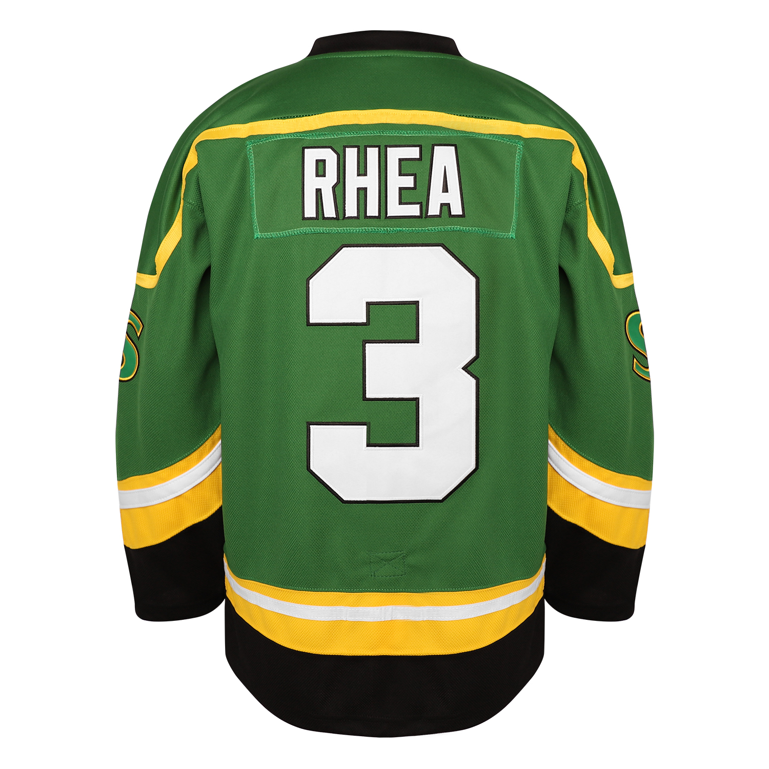 Rhea white black green Embroidered Hockey Jerseys custom any name any number jersey
