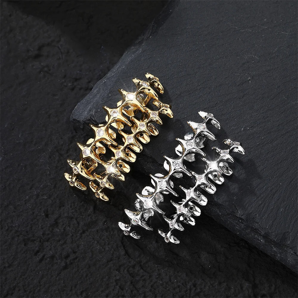 Hip Hop CZ Teeth Caps Cubic Zircon Iced Out Micro Pave Top Bottom Charm Grills For Men Women Jewelry Xmas Gift 250118