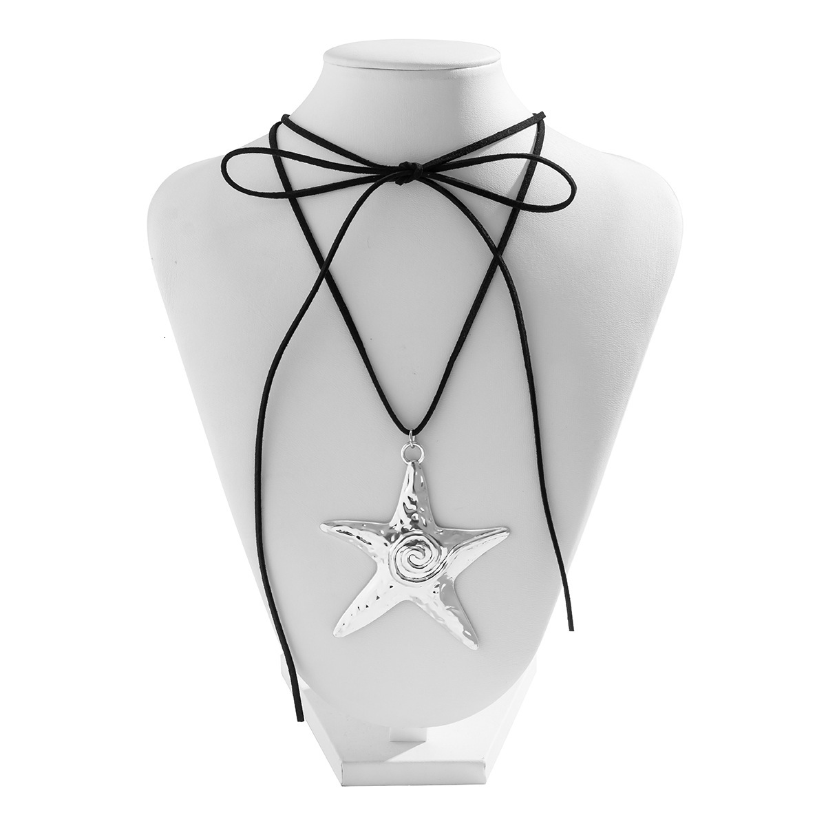 fashion Jewelry pull-up veet Choker bow starfish with sweet and cool Woman exaggerated star necklace