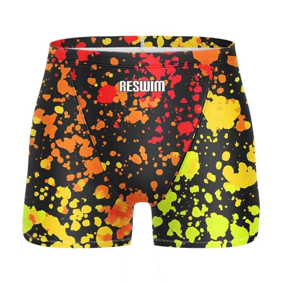 New Mens Swimming Trunks Athletic Training Swim Jammer Swimsuit Shorts Pool Quick Dry Lycra Swimwear Surf Beach Tights Pants W250214