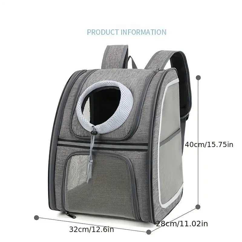 Others Dog Carrier Airline-approved Pet Backpacks Breathable Mesh Pet Cat CarrierFully Ventilated Mesh Cat Backpack For Travel H250213