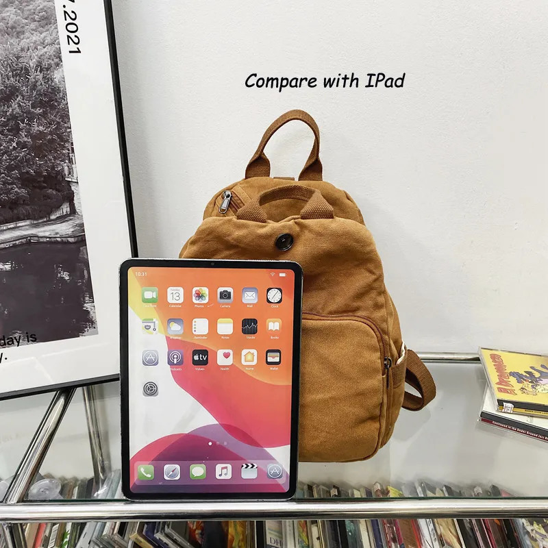 Casual Canvas women Backpack big capacity School Bag College Student Travel Ladies hand bag Vintage Female Shoulder Bag bagpack 250214