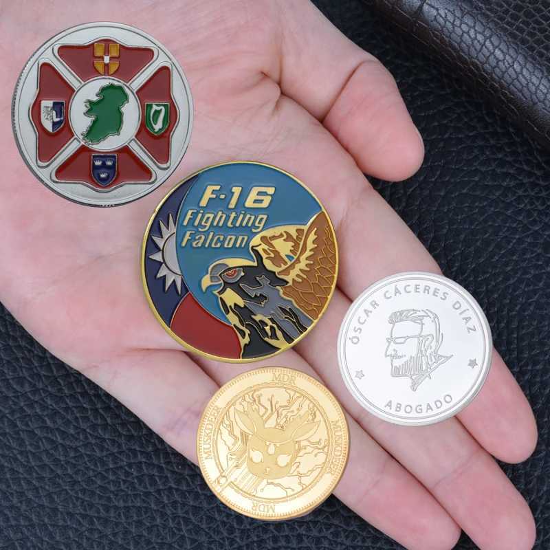 Manufacturer Custom Coins Personalized Custom Your Own 3D Zinc Alloy Gold Silver Metal Enamel Collection Challenge CoinXJ250214