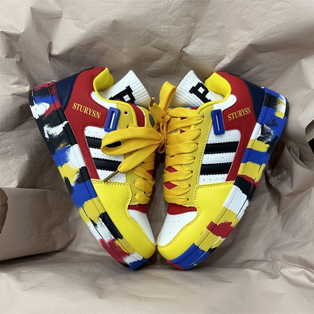 Korean Version Of Student Niche Design Color Blocked Versatile Men's And Women's Board Shoes 2025 New Classic Casual Sports Shoes Balanced S