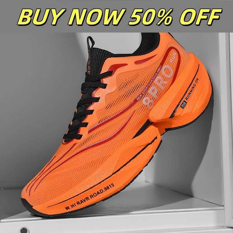 Men Running Sport Shoes Casual Marathon Carbon Plate Air Cushion Highquality Womens Comfortable Athletic Nonskid Tenis Sneakers