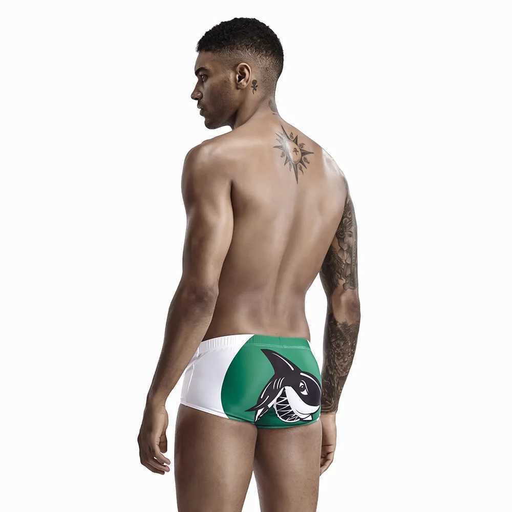 Shark Printing Mens Swimwear 2022 Sexy Summer Swimsuit Briefs Low Waist Bathing Suit Short Sport Swimming Trunks Beach Wear W250214