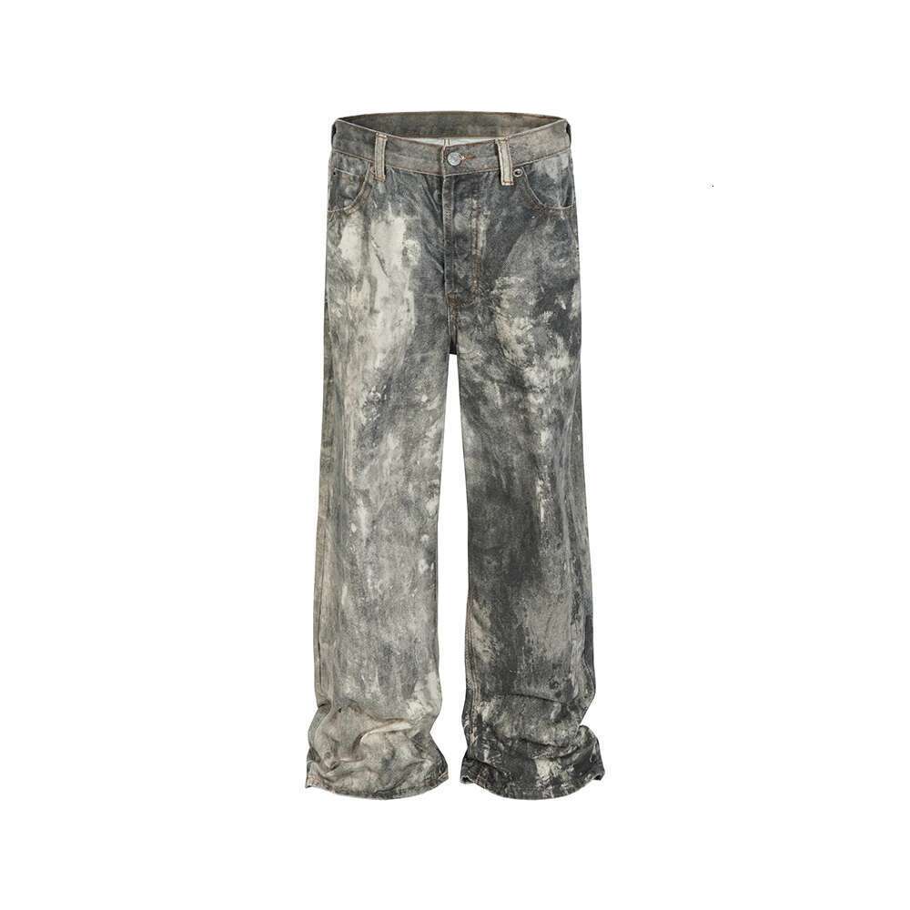 Camouflage Speckled Digital Printed Jeans For Men And Women Straight Casual Baggy Denim Trousers Ropa Hombre Loose Cargo Pants