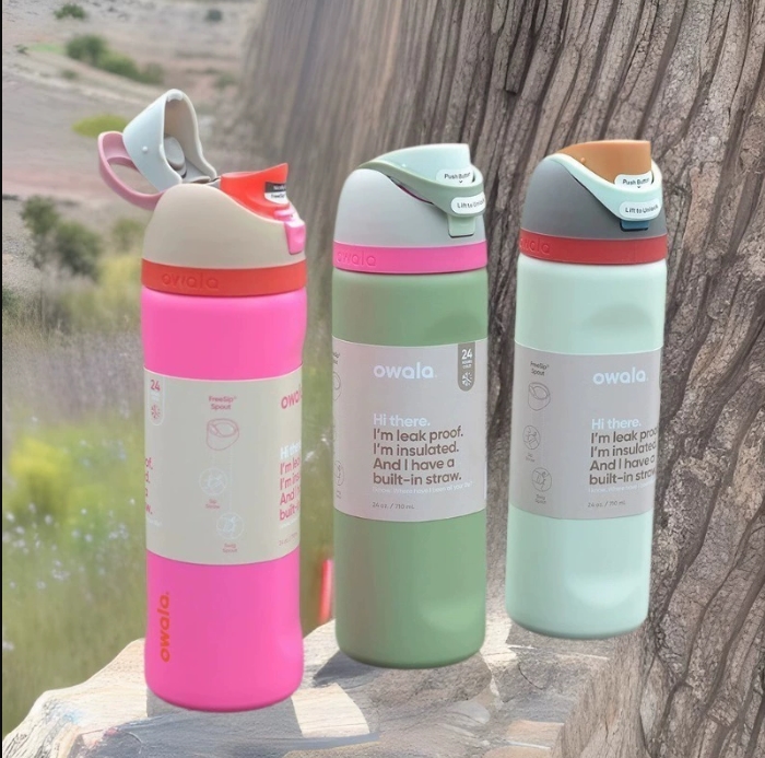 24oz Owala Insulated Sports 304 Stainless Steel Insulation Cup Portable Large Capacity Water Bottles 0403