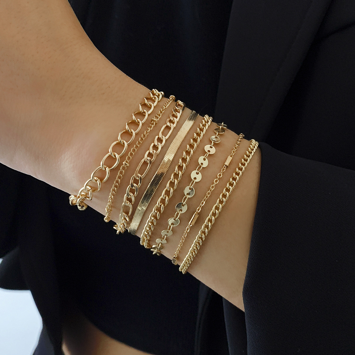 designer Woman Jewelry metal style full dia punk set claw chain butterfly snake bone sequin fashion bracelet