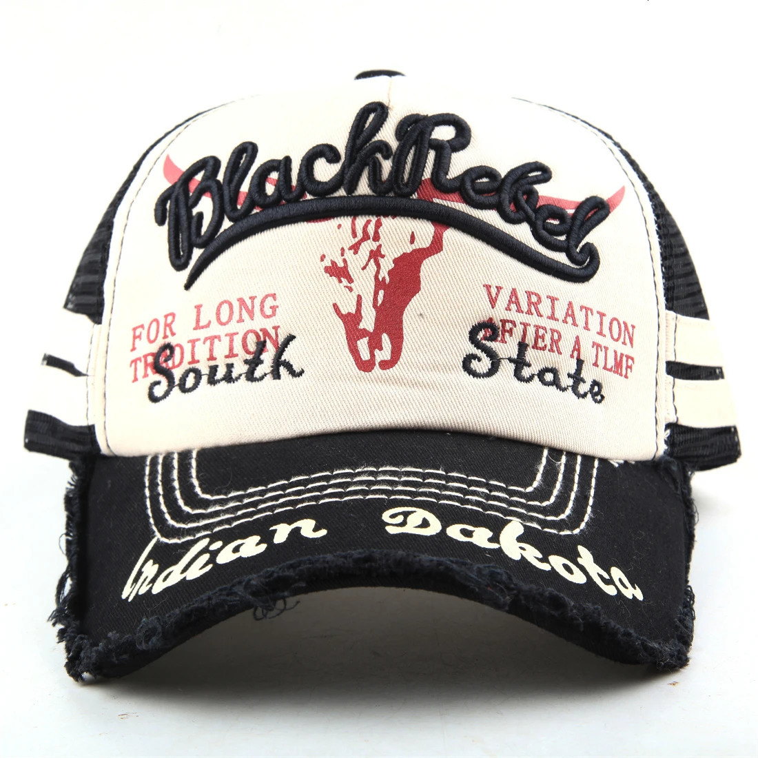 Xthree summer baseball cap mesh womens snap cap mens bone skeleton hip-hop casual Gorra adjustable cotton cap 250213