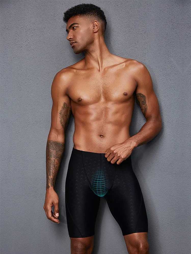 Mens Race Swimsuit swimming trunks lycra shorts quick-drying beachwear boys bathing suits with spandex pants W250214