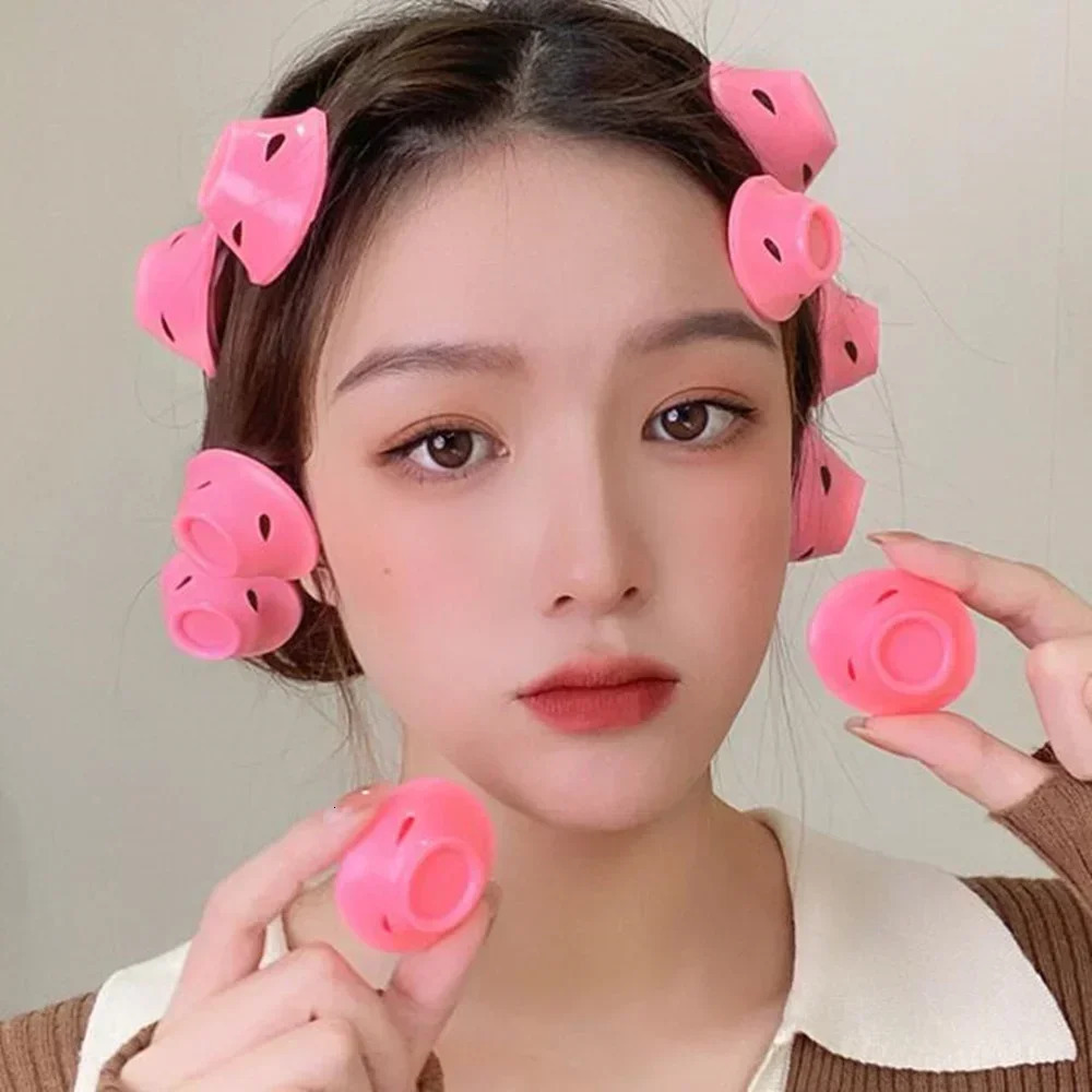 10Pcs/lot Heatless Hair Curlers No Heat Hair Rollers Soft Silicone Curls Sleeping Lazy Curling Rods Wave Formers Styling Tools 250214