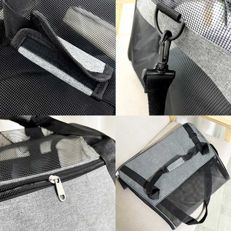 Others Dog Carrier Cat Bags Portable Dog Carrier Bag Mesh Breathable Foldable Cats Carrier Bag Travel Breathable Transport Handbag H250213