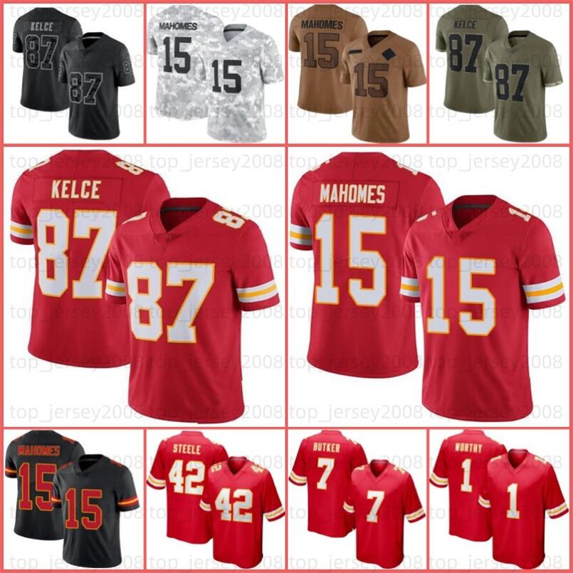 Travis Kelce Patrick Mahomes Football Jersey DeAndre Hopkins Rashee Rice Nick Bolton Chris Jones Rashee Rice Sneed Xavier Worthy Isiah Pacheco Harrison Butker