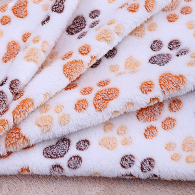 Wholesale Dog Pet Blankets Paw Print Pattern Fleece Cat Blanket Extra Sofess Fluffy Lightweight Washable Fy3417