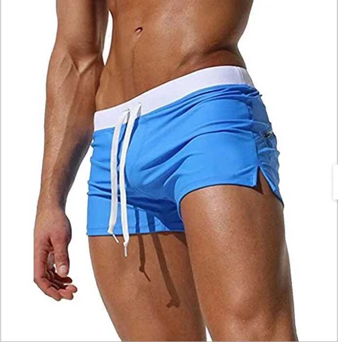 New Swimwear Men Sexy Swimming Trunks Sunga Hot Swimsuit Mens Swim Briefs Beach Shorts Mayo De Praia Mens Maillot De Bain W250214