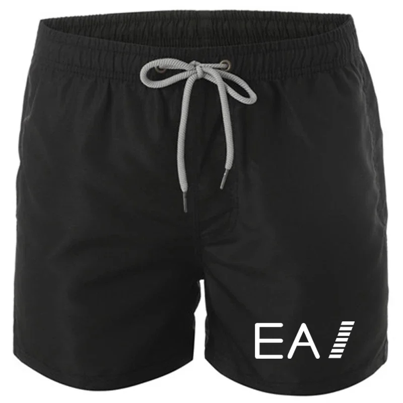 2025 summer beach shorts mens quick-drying casual shorts mens shorts drawstring pocket surf beach summer new style