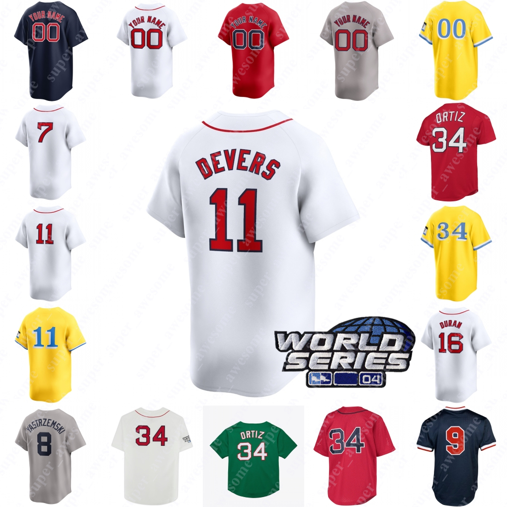 Rafael Devers Baseball Jersey Alex Bregman Triston Casas Wong Ceddanne Rafaela Wilyer Abreu Jarren Duran Garrett Crochet Brayan Bello Tanner Houck ORTIZ MARTINEZ