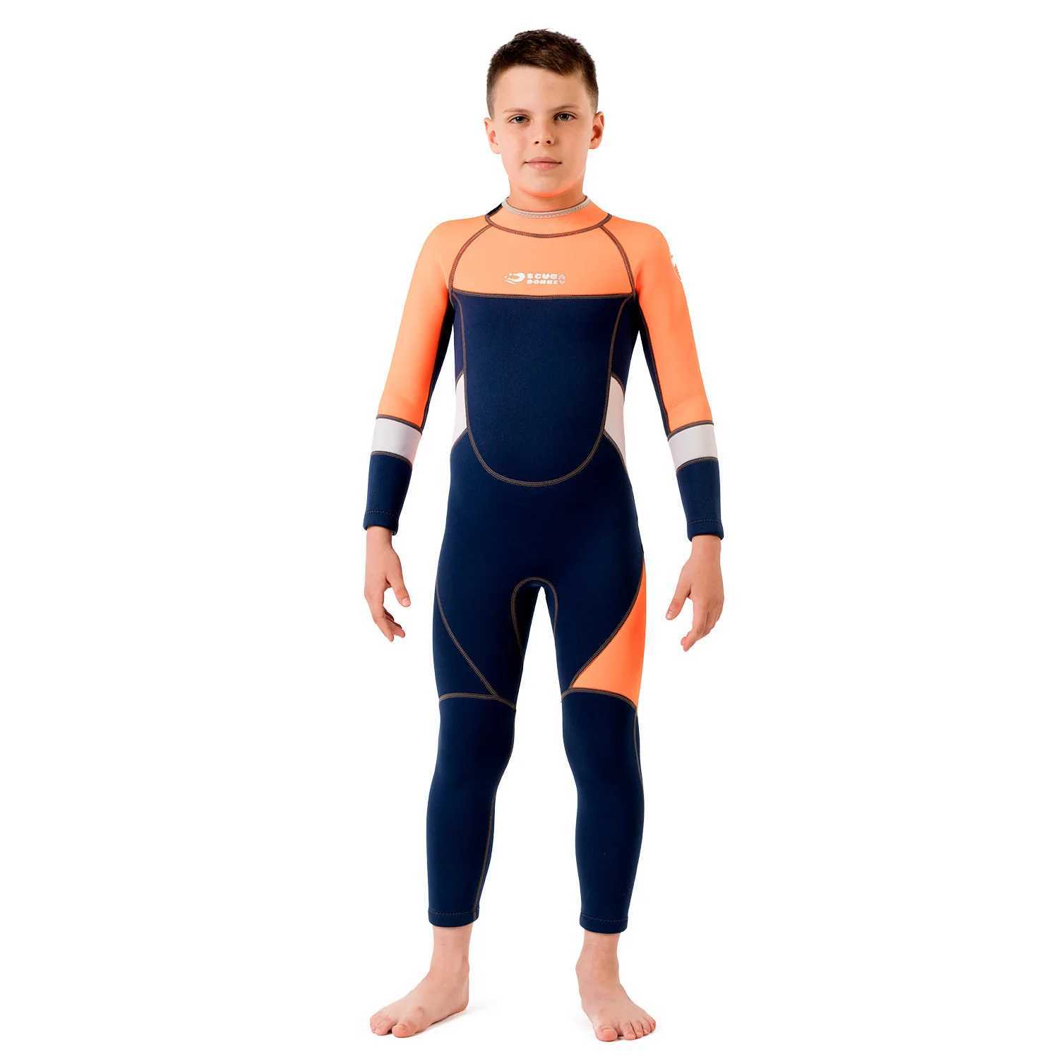 2.5MM Scuba UnderWater Hunting Spearfishing Snorkeling Diving Suit Children Full Body Neoprene Surfing Kayaking Drifting WetSuit Z250214