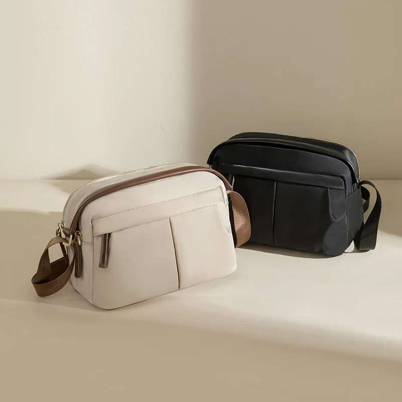 Women Crossbody Bag Side Sacoche Bags Nylon Makeup Cell Phone Messenger Simple Vintage Korea Female Handbag With Wide Strap