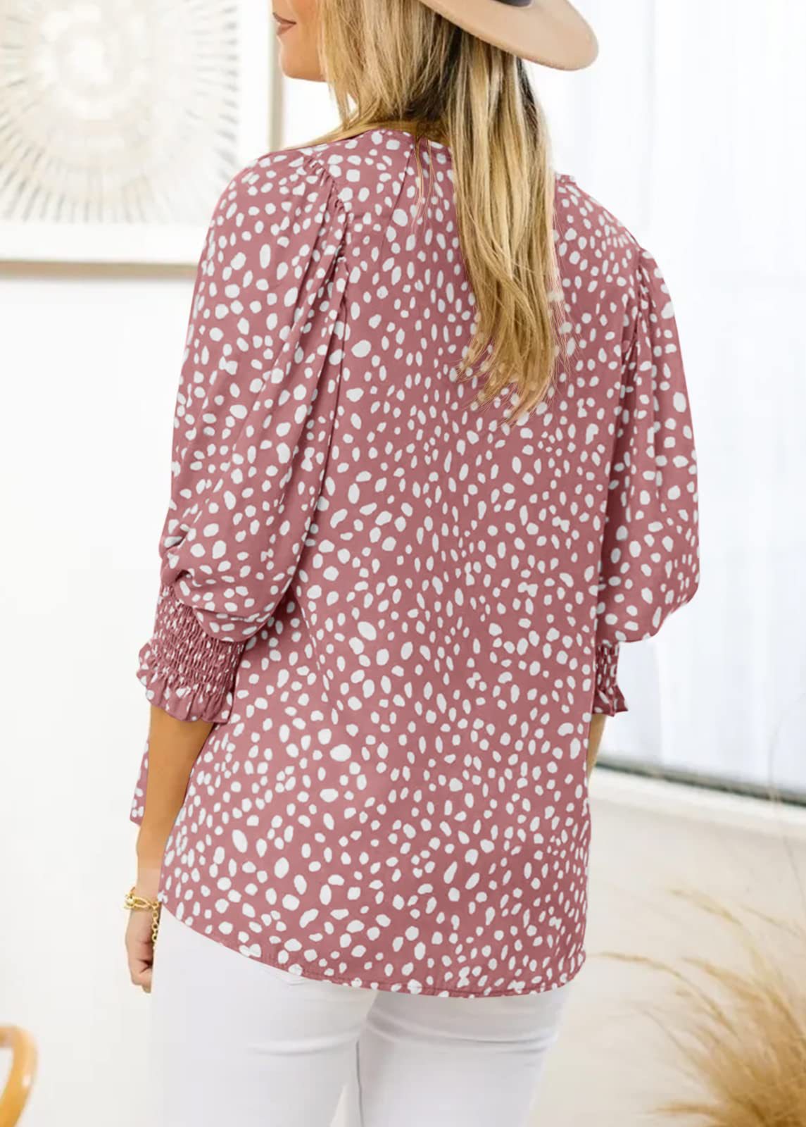 2025 Summer New Loose Printed Short Sleeve Top Round Neck Chiffon Shirt for Women