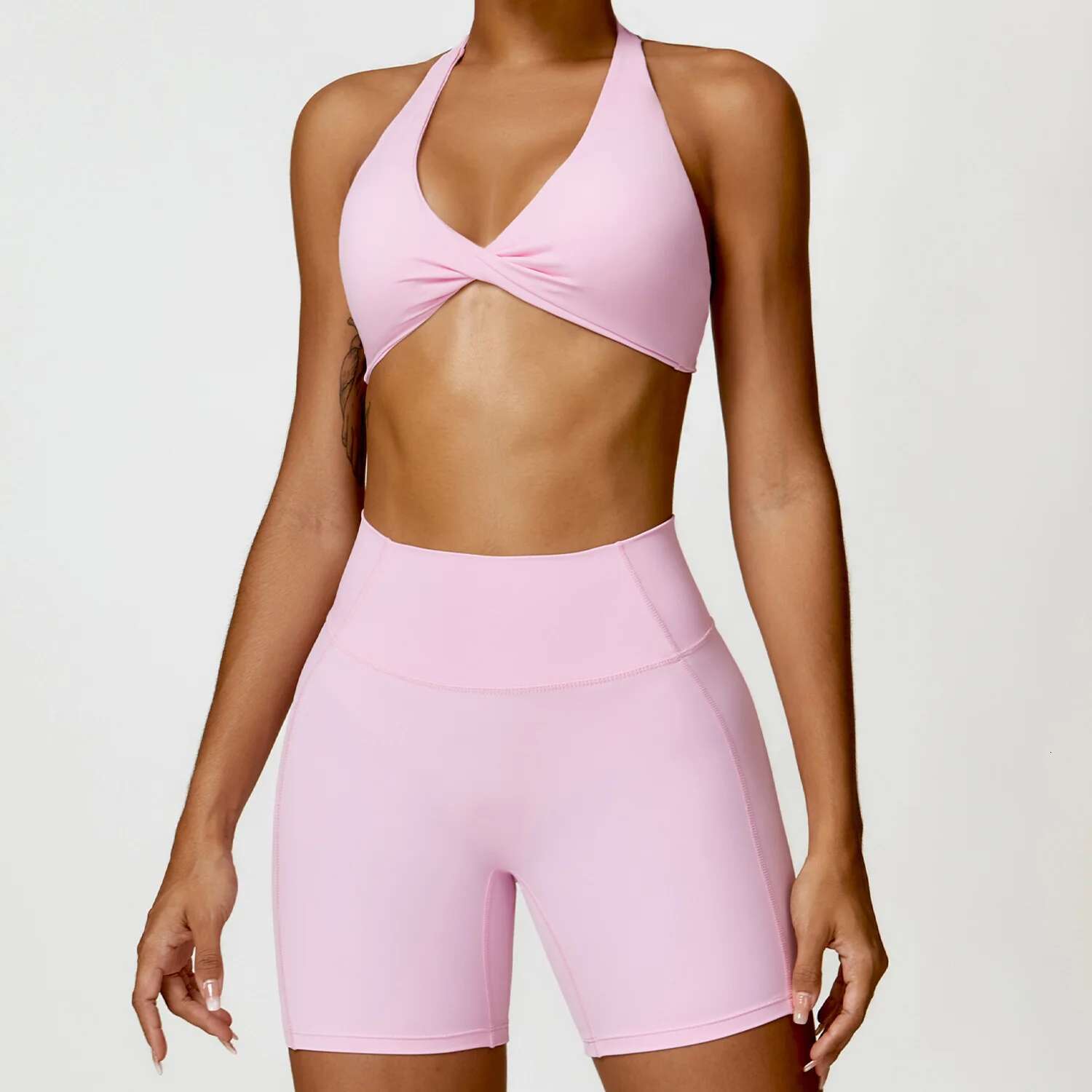 2pcs Women Tracksuit Seamless Yoga Set Sport Suit Workout Gym Clothes High Waist Leggings Fiess Sports Wear