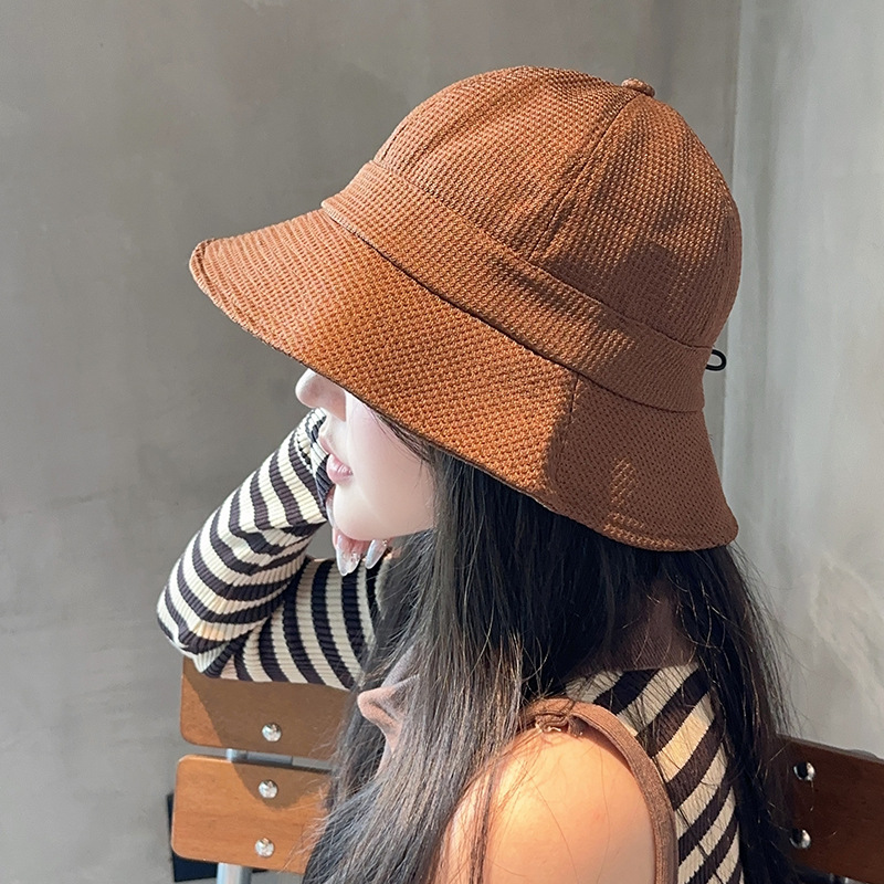 Bucket hats new fisherman's hat spring and fall fashion wild duck tongue hat show face small basin cap tide sun hat basin cap