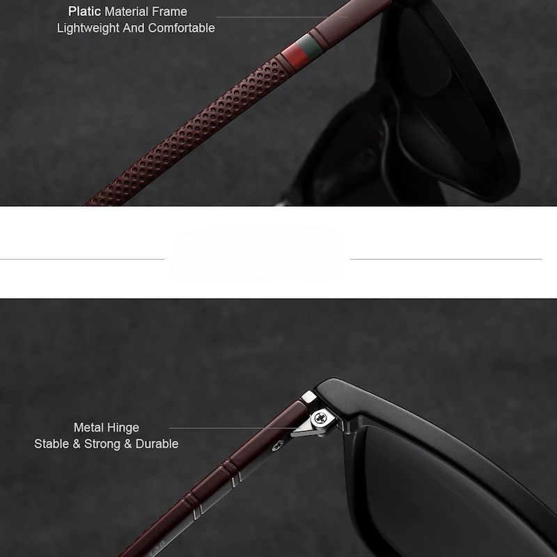 CB Sports Sunglasses for Men Polarized Comfortable Wear Square Sun Glasses Male Light Weight Eyewear Accessory with Origina CAVALLO BIANCO