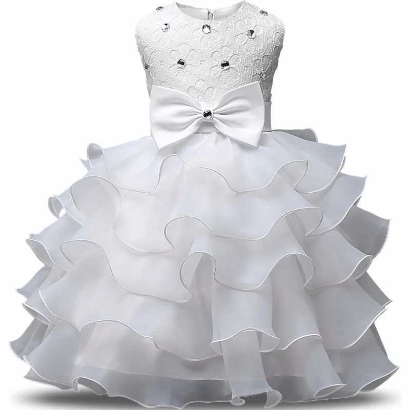 0-8 Yrs Flower Girls Dress Wedding Birthday Dress First Communion Dresses for Girls Baby Girl Baptism Dress Tutu Par Vestidos Z250214