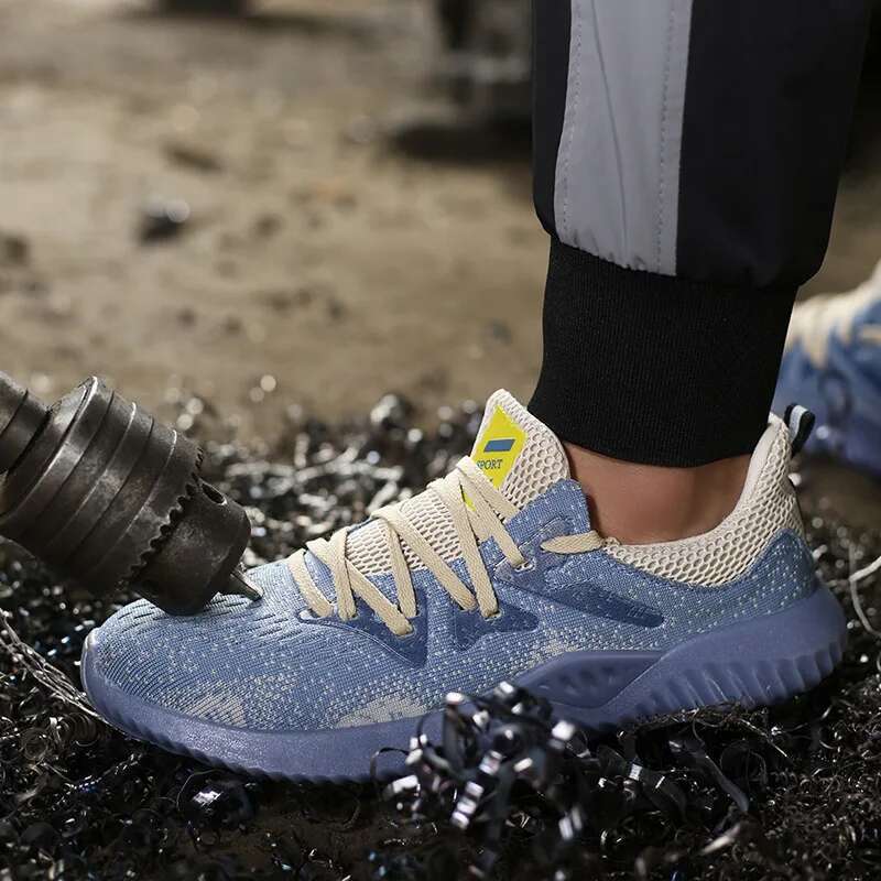 Men Safety Boots Steel Toe Sneakers Puncture-proof Work Male Industrial Shoes Indestructible