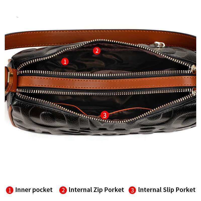 Aidrani Genuine Leather Handbags Women Designer Messenger Bags New Litchi Texture Shoulder Crossbody Bag Purse