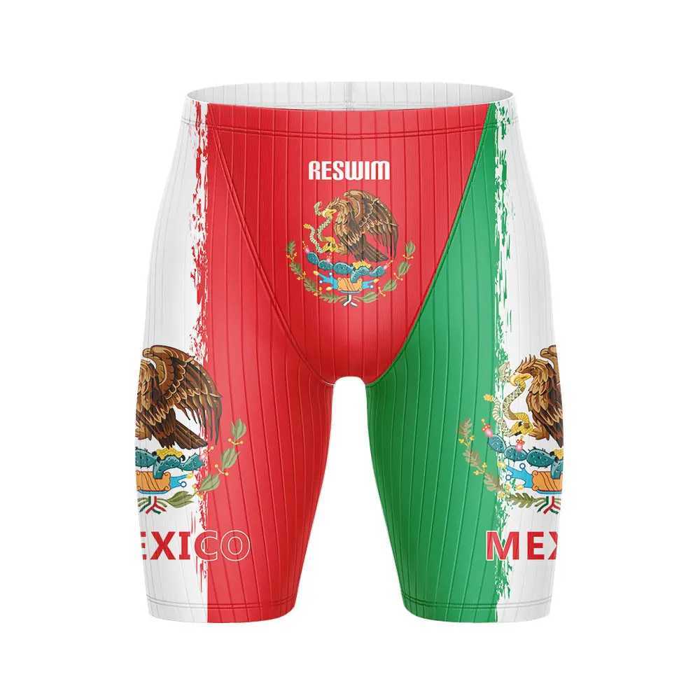 Summer Mexican Swimming Mainline Mens Swimming Jammer Swimsuit Shorts Sports Training Beach Tight Shorts Swimming Diving Surfers W250214
