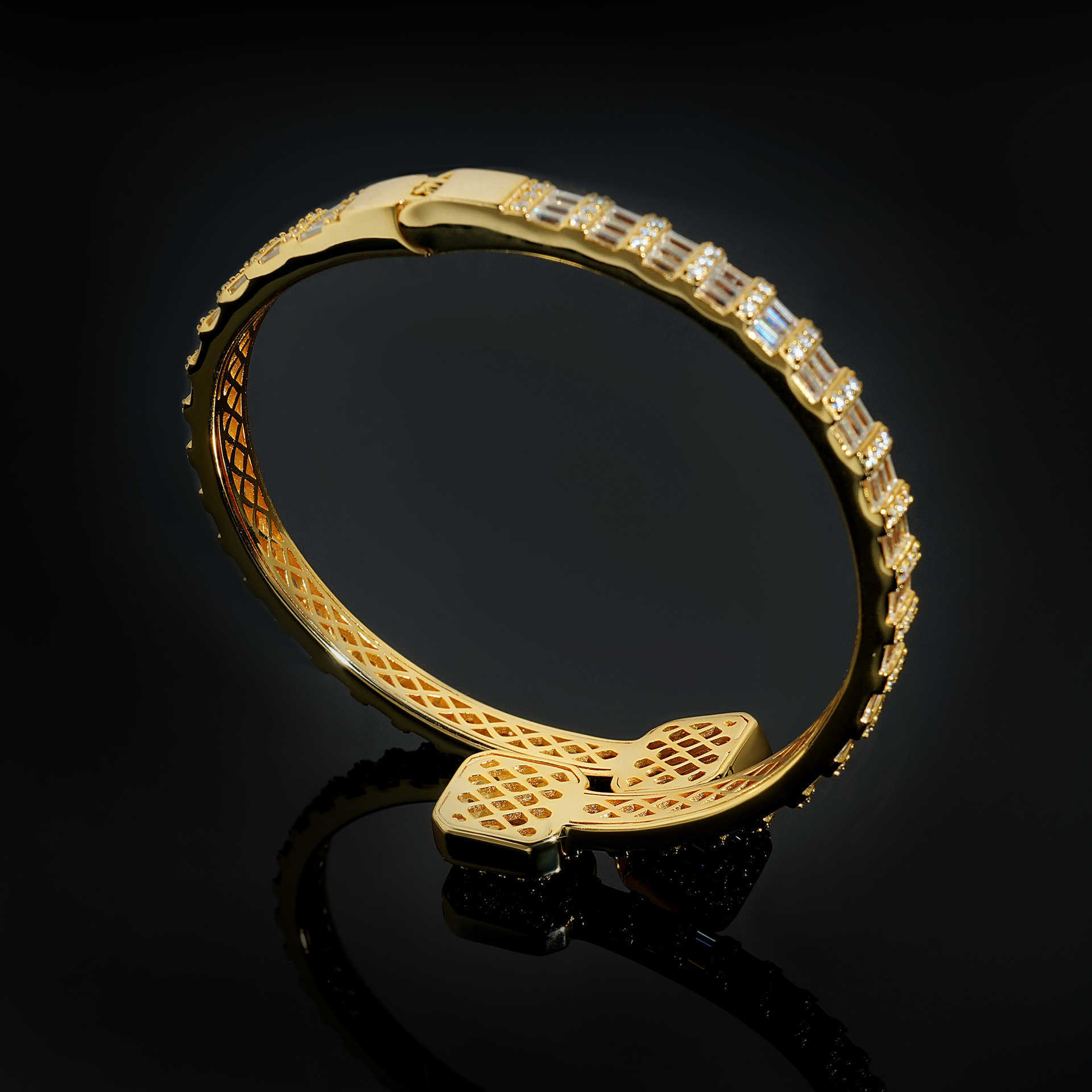 New S925 silver full inlaid moissanite personalized mens and womens trendy bracelet strength