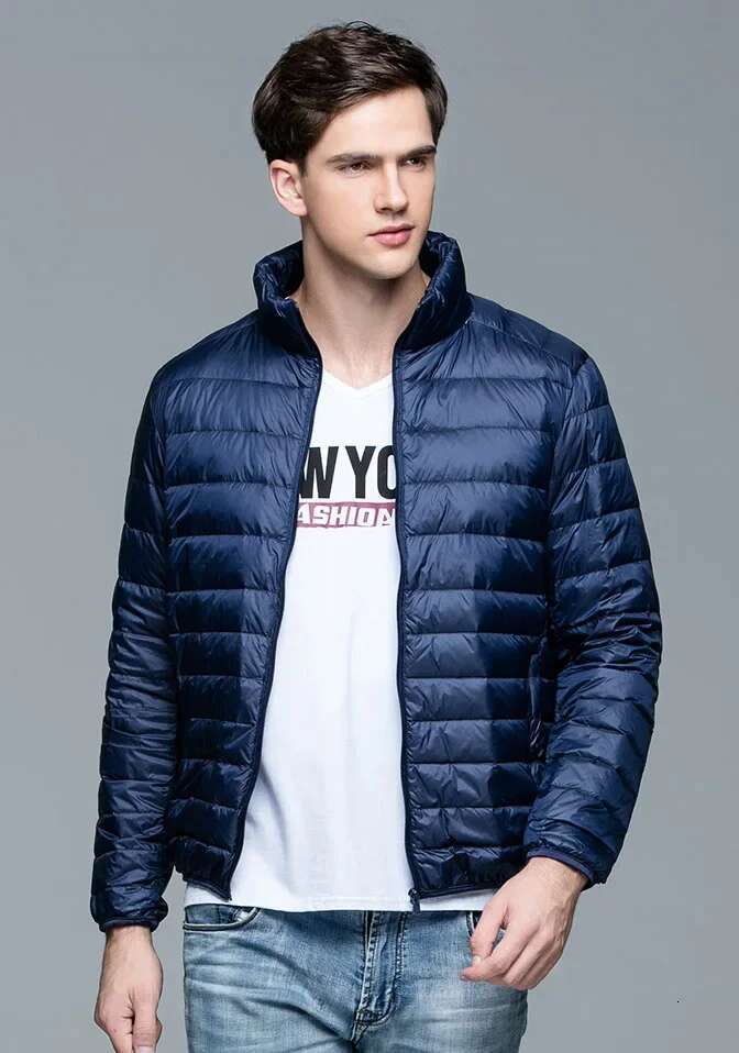 Autumn And Winter Light cotton jacket Ultra-thin Thermal Insulation Spring Jacket Men's stand Collar Coat New
