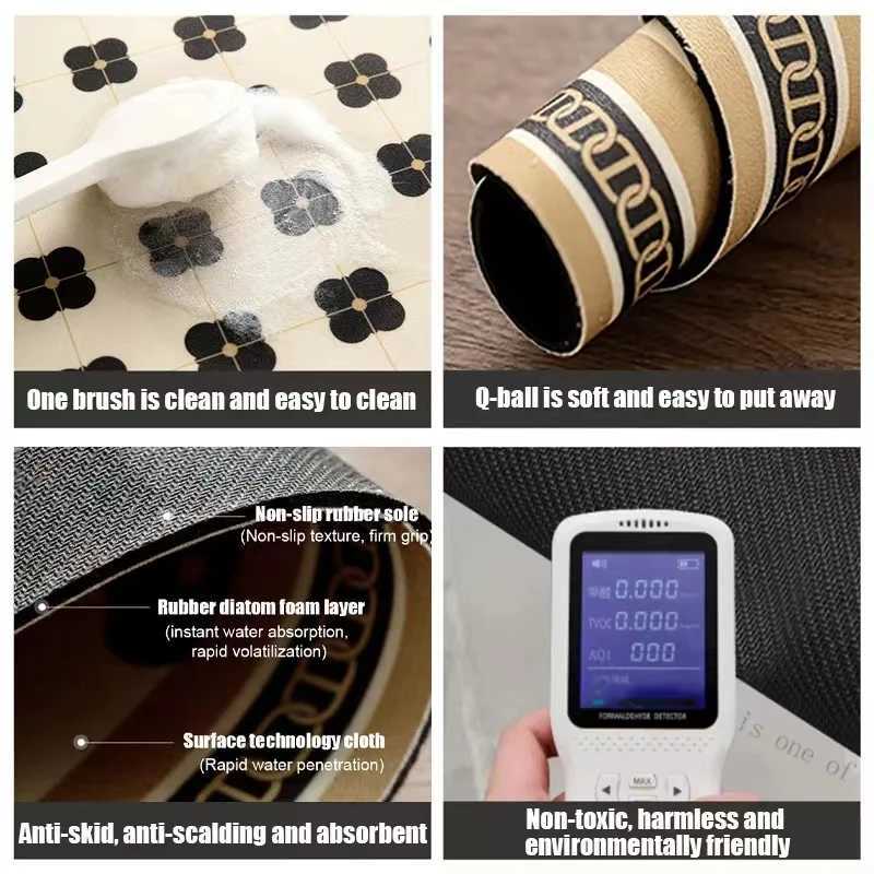 Kitchen Drying Mat Absorbent Drainage Mat Kitchen Rug Coffee Bar Mat Cups Bottles Placemats Tableware Mats T250215