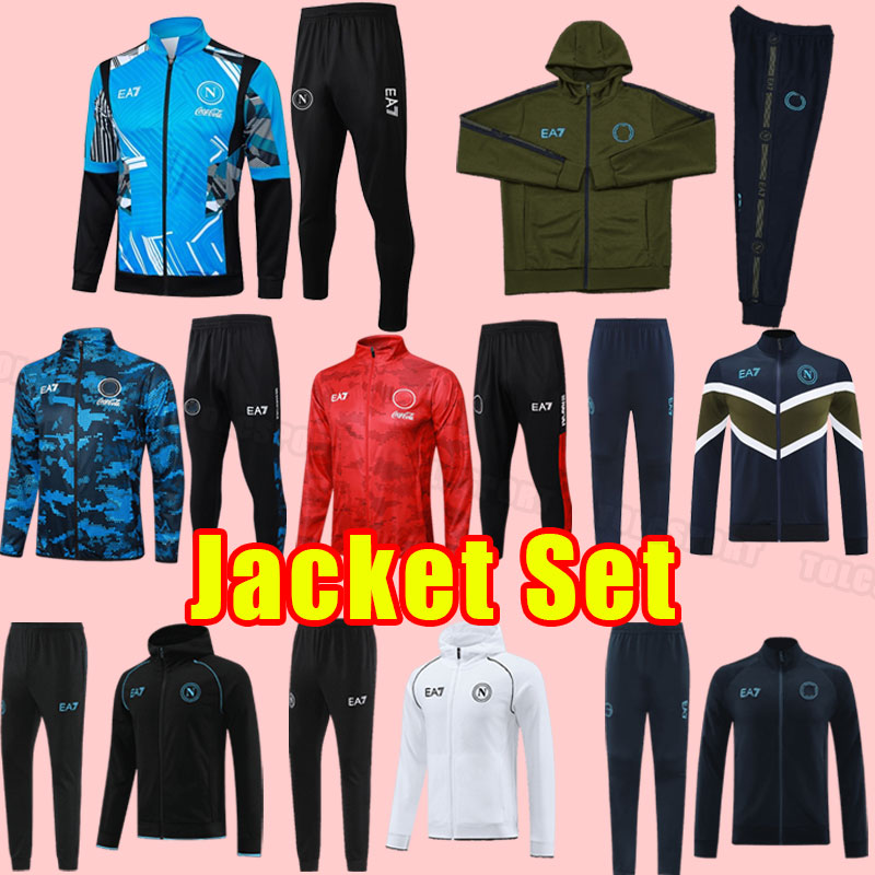 Full Kit 24 25 Napoli Soccer tracksuits LOZANO OSIMHEN ZIELINSKI MAGLIA RRAHMANI MARADONA 2024 2025 Tracksuit Hoodies Jacket Long sleeve pant