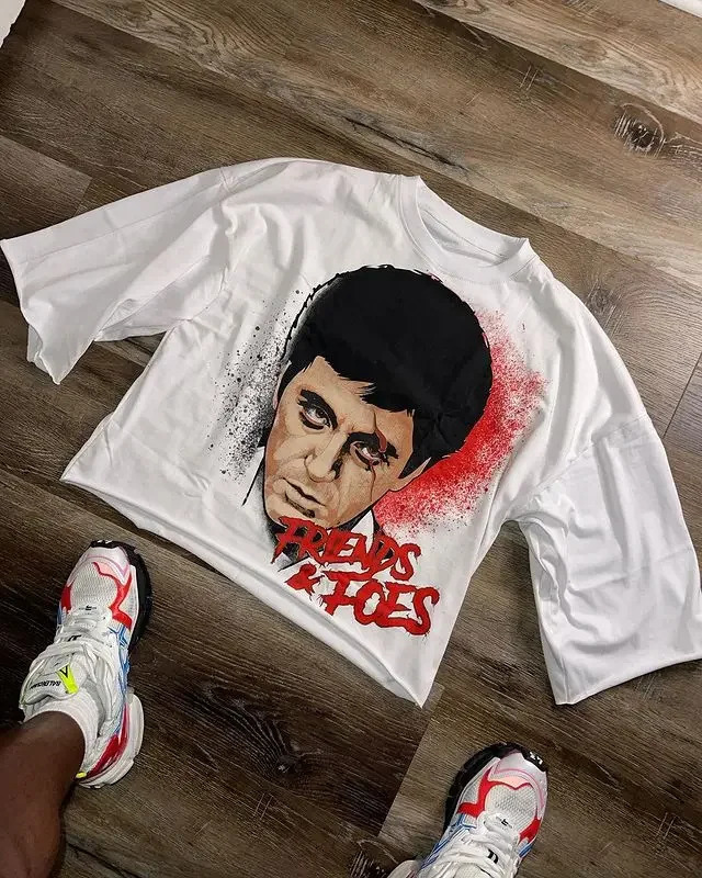 Y2K T-shirt Harajuku hip-hop graphic T-shirt for men and women Gothic round neck cotton short-sleeved shirt for street wear 250213