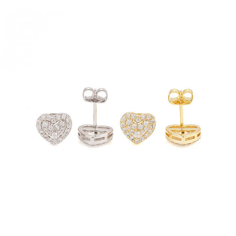 Wuzhou Mosangshi Earnail s925 Silver Personalized Heart shaped Earnail Hip Hop Earaccessory