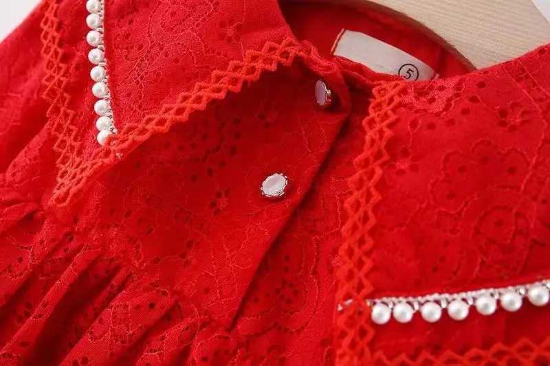 0-5year Long sleeve Lace Girls Dresses Autumn Kids Dress Princess Par Baby Dresses for Children Clothing Z250214