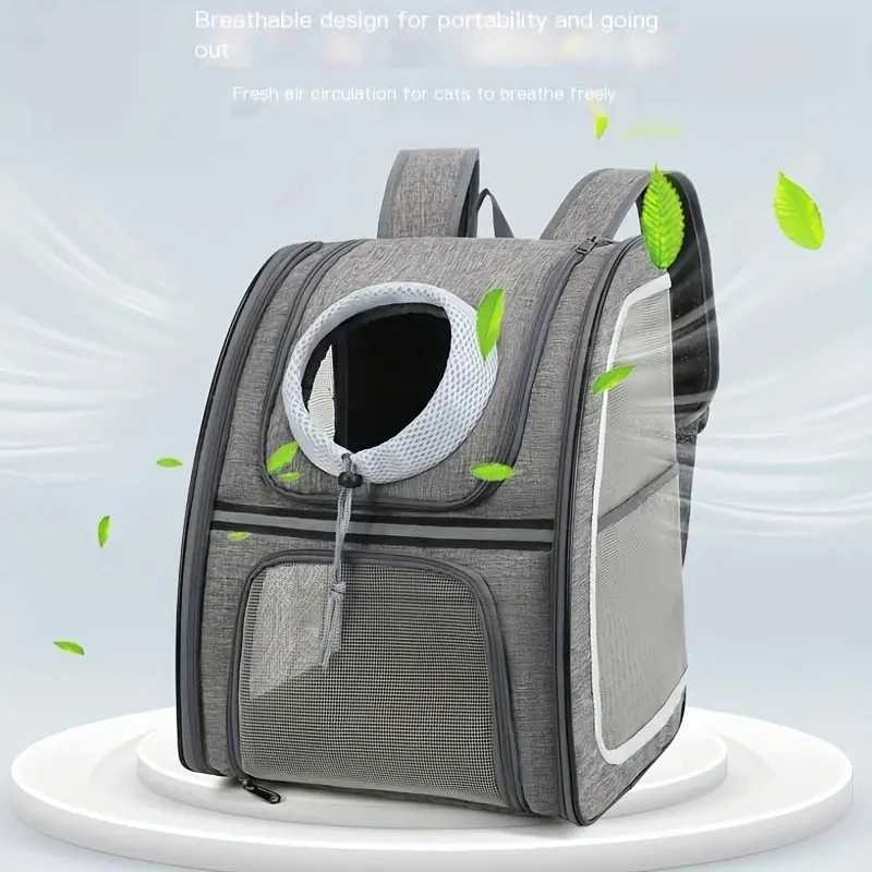 Others Dog Carrier Airline-approved Pet Backpacks Breathable Mesh Pet Cat CarrierFully Ventilated Mesh Cat Backpack For Travel H250213