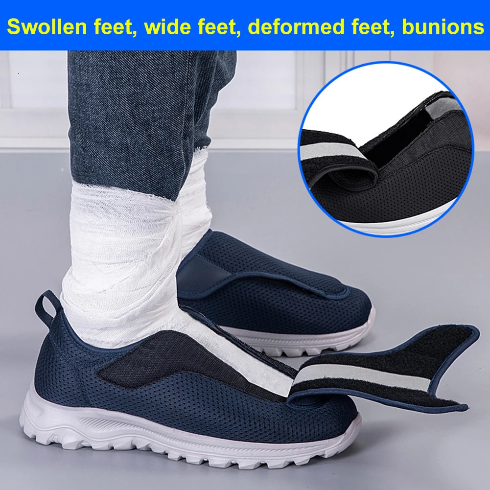 Men Diabetic Casual Shoes Breathable Non-slip Wide Walking Sneakers Outdoor 2024 Slip-On Orthopedic Shoes Men Shoes Gift 250214