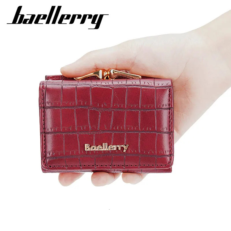 Baellerry Short Women Wallet Coin Pocket Pattern Female Purse Po Holder Wallet For Girls Hasp Card Holder 250118