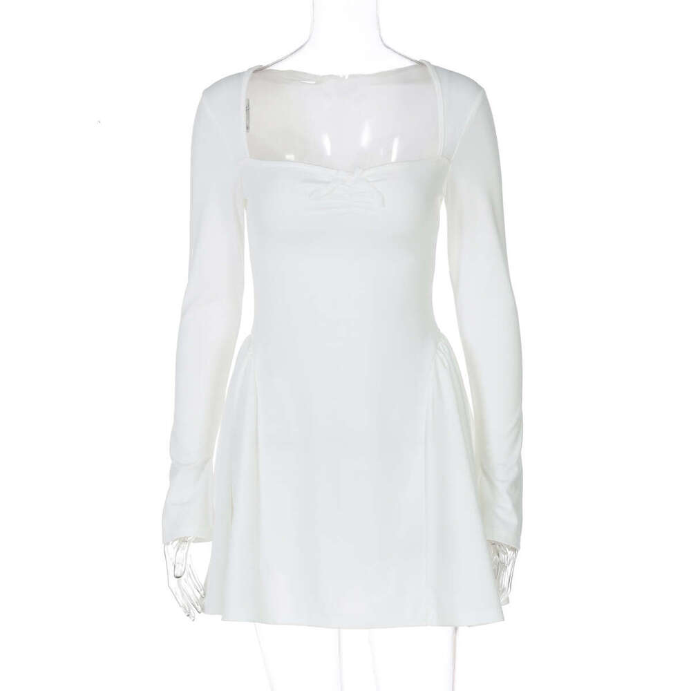 European and American hot selg women's autumn strapless sexy long sleeved slimming princess dress wholesale 2025 temperament versatile new trendy