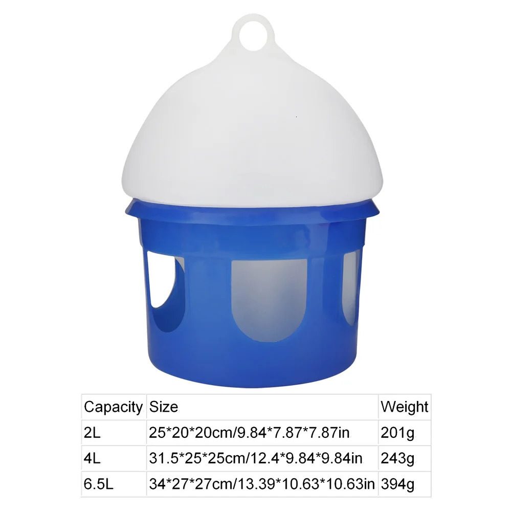 Automatic Waterer Bird Water Feeder Large Capacity Automatic Bird Feeder Water Dispenser Waterer 2L-6.5L 250214