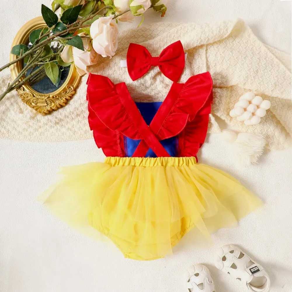 Baby Summer Street Fashion Collide Color Girl One-piece Dress Mesh Skirt Z250214