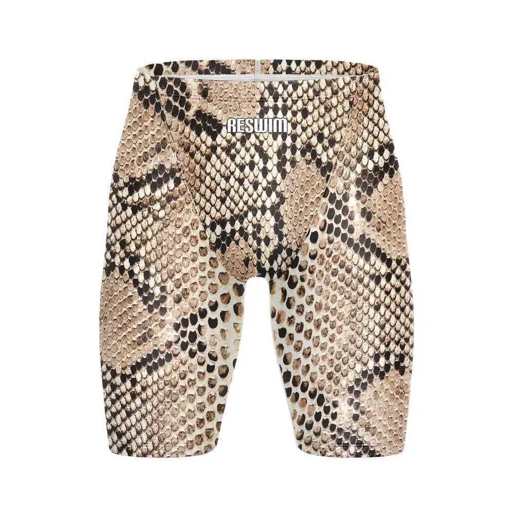 Summer Mens Printing Swim Jammer Shorts Athletic Training Swimsuit Beach Swimming Trunks Swimwear Lycra Tights Surfing Shorts W250214