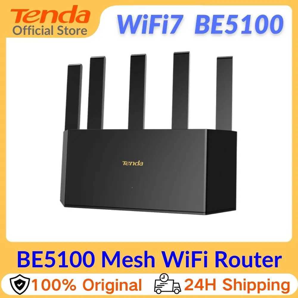Tenda Router BE5100 Wi-Fi 7 Router Dual-Band 2.5GE Mesh Network 5 High-Gain Antennas Wifi Extender Signal Amplifier BoosterXJ250214