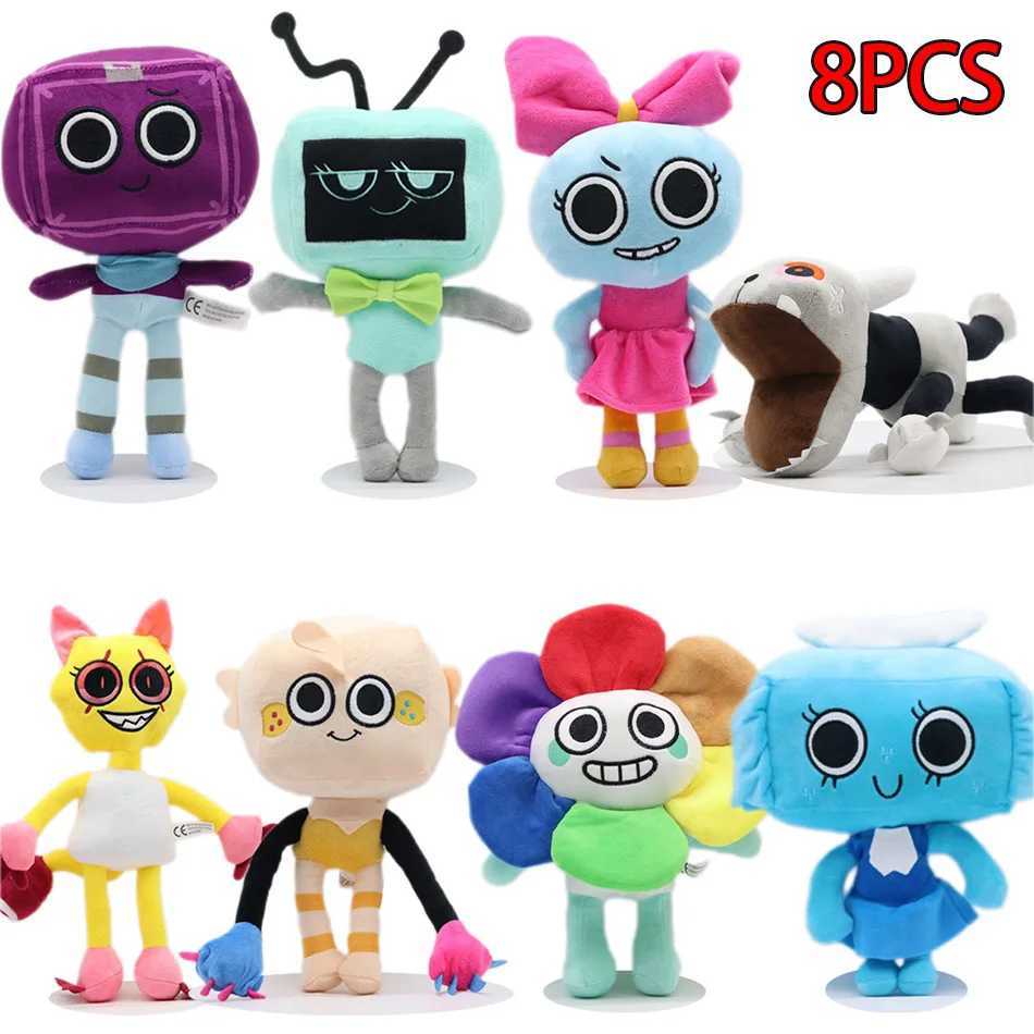 25cm Dandys World Plush Cute Dandy World Scrap Stuffed Horror Game Goob Pebble Plushie Soft Pillow Doll Children Gifts Doll Bir