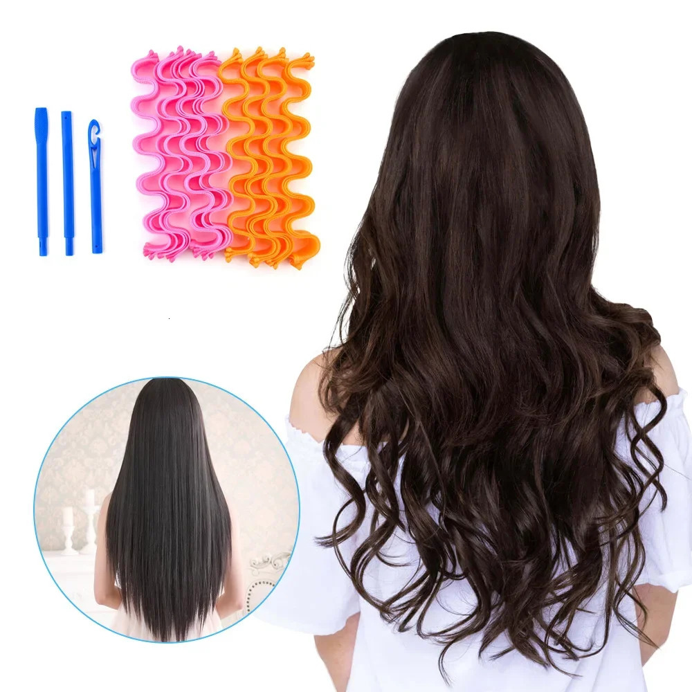 12Pcs Set Magic Hair Curler Heatless Hair Rollers Wave Formers Hairstyle Roller Sticks Curling Hair Styling Tools for Women 250214