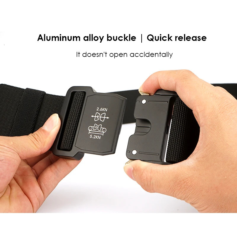 VATLTY 5cm / 2in Elastic Belt for Men Aluminum Buckle Lightweight Wide Belt Military Tactical Belt Grey Casual Girdle Male 250213